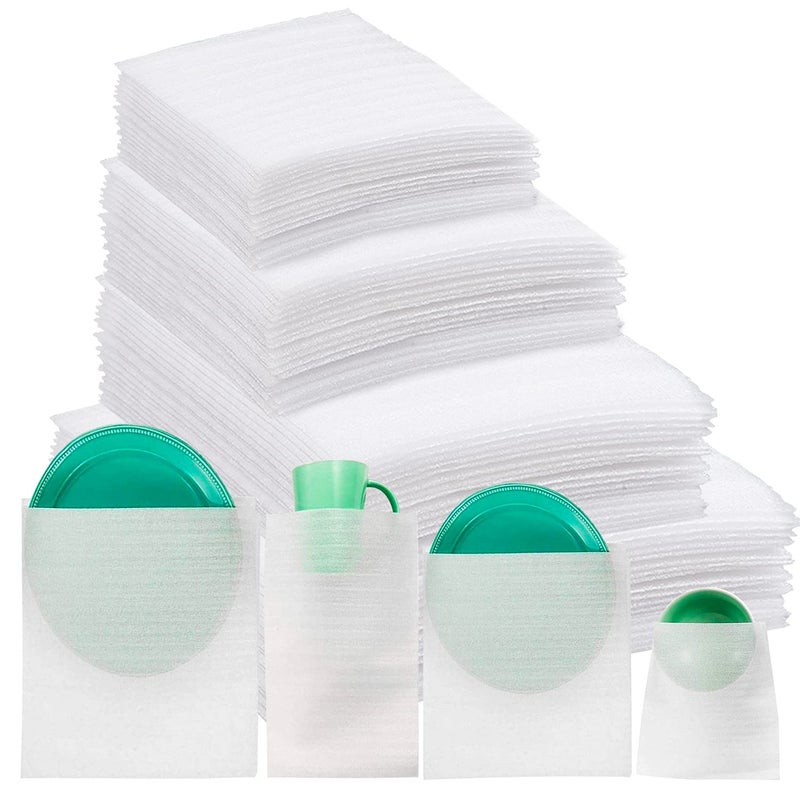 Rocutus Foam Pouches & Foam Wrap Sheets 4 Sizes 80 Count Foam Wrap Sheets Cushioning for Moving  Shipping  Packaging  Storage-Safely Cushion Wrap for Dishes  Furniture  Glasses  Plates Cups (Mixed 1) - Image 1